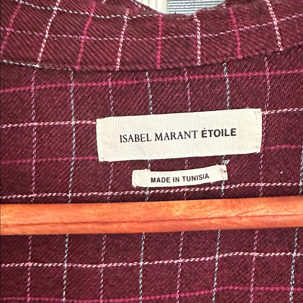 Isabel Marant Étoile Longline Plaid Button-Down Shirt - Picture 4 of 6